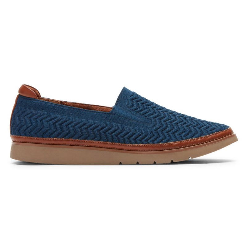 Women Rockport Cobb Hill Camryn Slip Ons Blue USA | CK4-55545