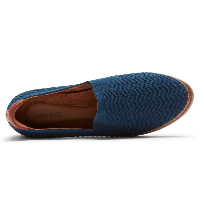 Women Rockport Cobb Hill Camryn Slip Ons Blue USA | CK4-55545