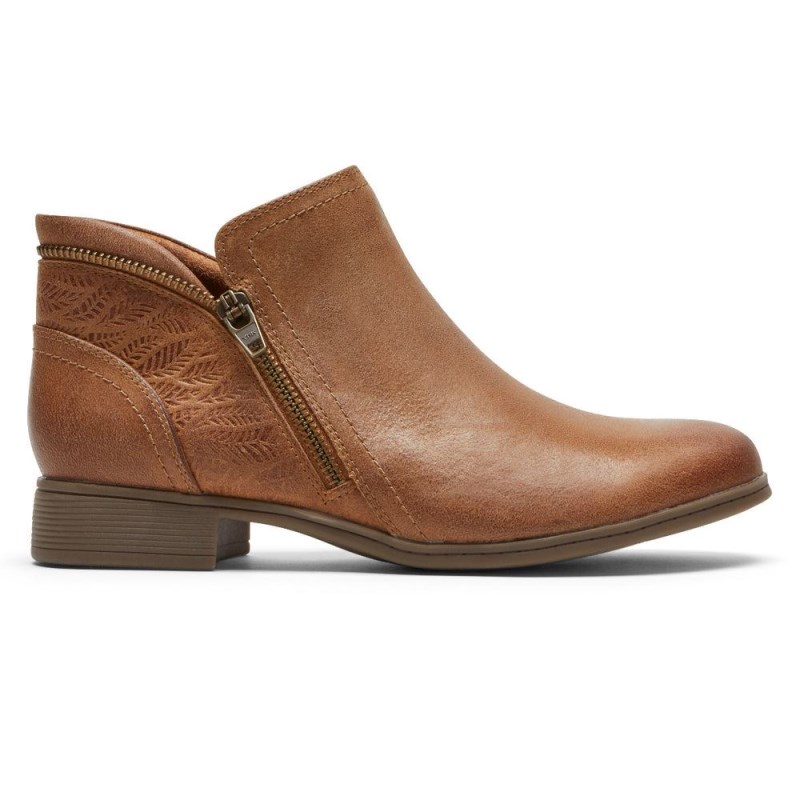 Women Rockport Crosbie Booties Brown USA | RF0-02360