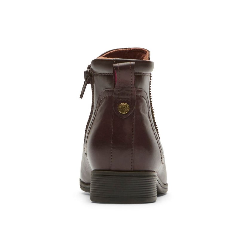 Women Rockport Crosbie Gore Chelsea Boots Brown USA | BY6-32563