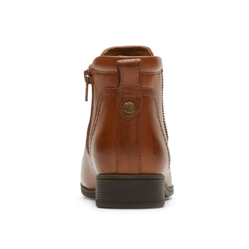 Women Rockport Crosbie Gore Chelsea Boots Toffee Brown USA | KS6-44154