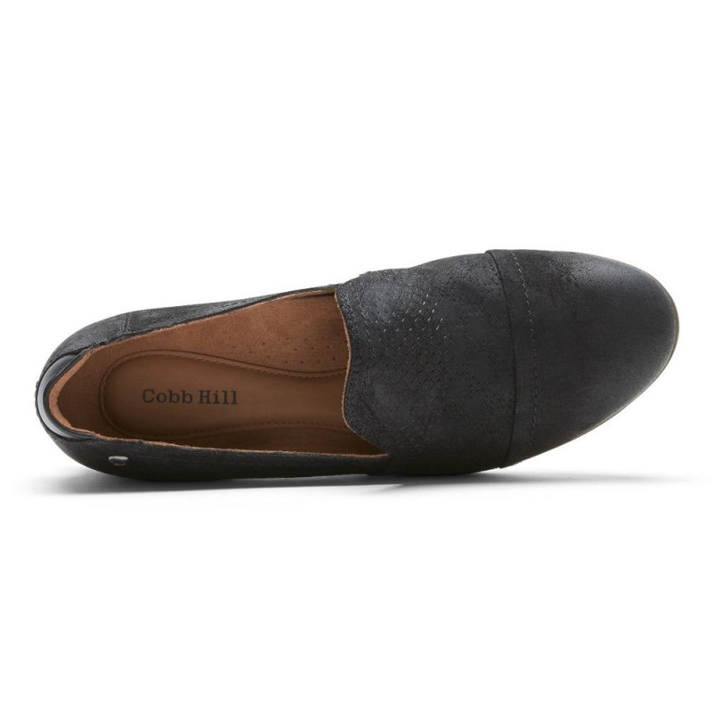 Women Rockport Crosbie Slip-On Loafers Black USA | ED6-09890