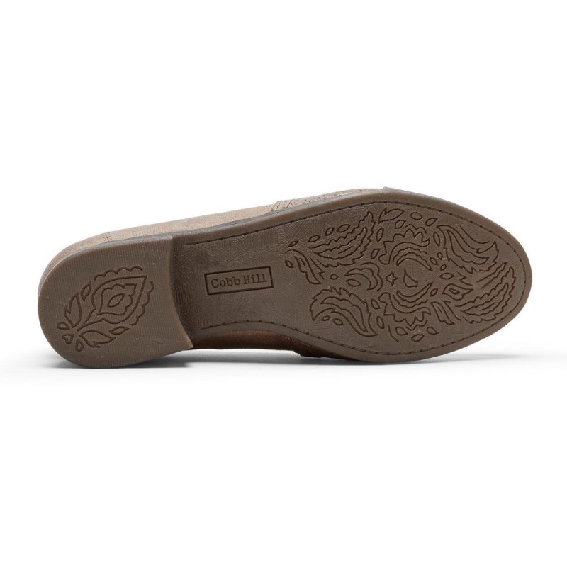 Women Rockport Crosbie Slip Ons Grey Brown USA | PS2-39853