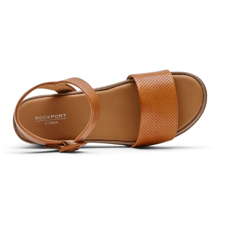 Women Rockport Delanie Sandals Brown USA | UE4-28792