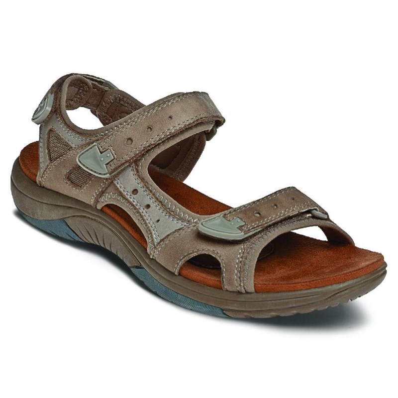 Women Rockport Fiona Adjustable Sandals Grey Brown USA | RY1-39683