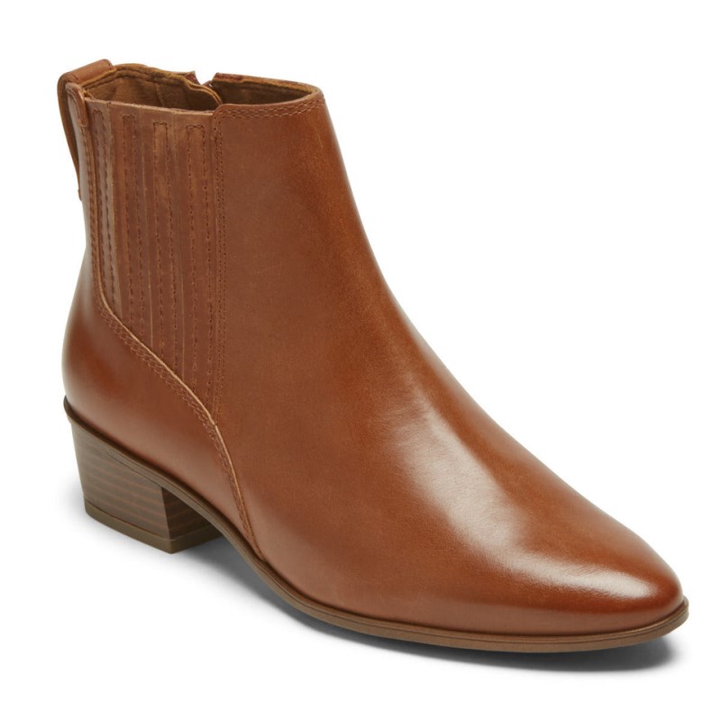 Women Rockport Geovana Chelsea Boots Brown USA | XZ8-11551