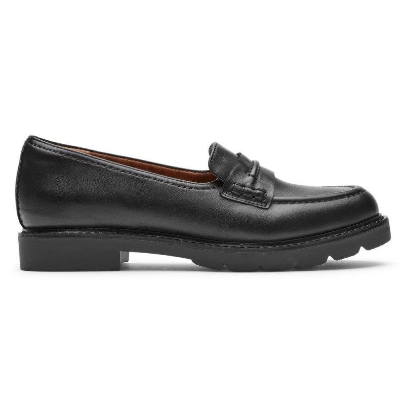 Women Rockport Janney Loafers Black USA | JQ0-97519