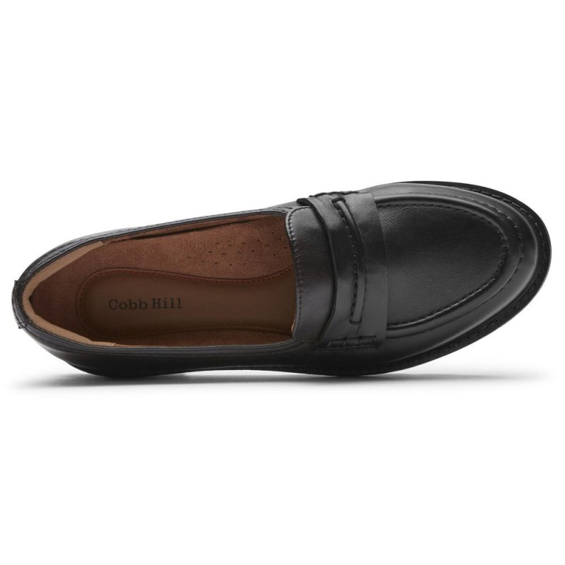 Women Rockport Janney Loafers Black USA | JQ0-97519