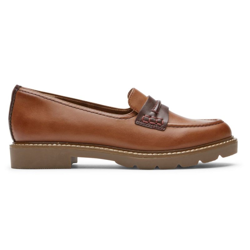 Women Rockport Janney Loafers Toffee Brown USA | QX2-45964