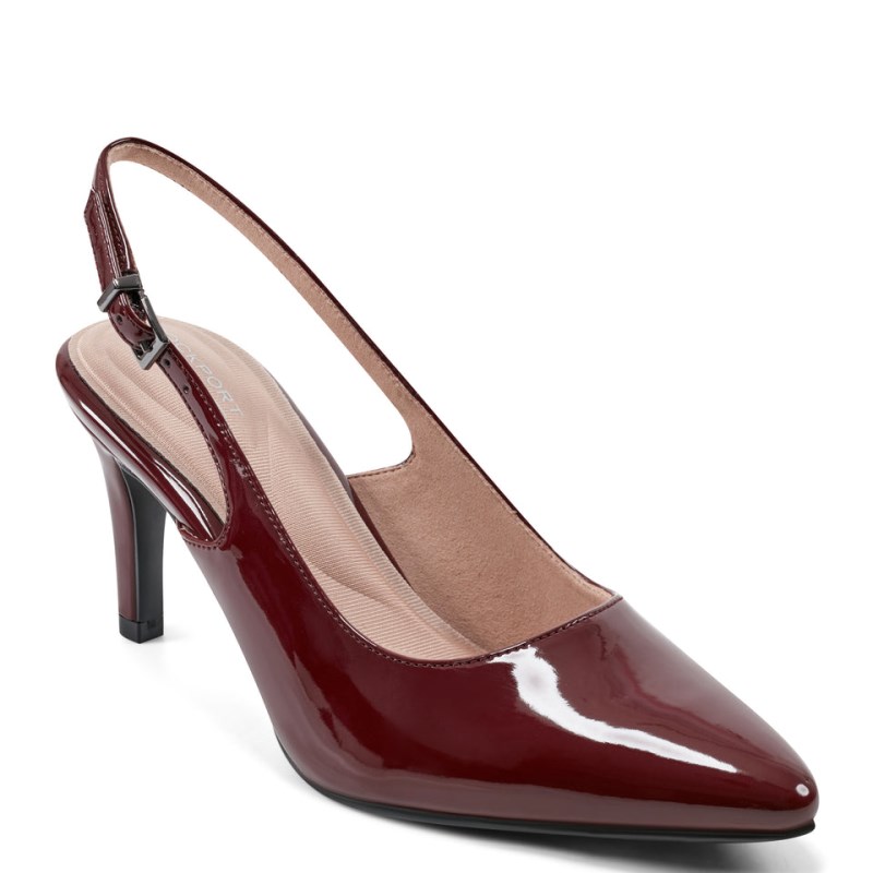 Women Rockport Jolie Total Motion Dress Pumps Dark Red USA | SS9-03180