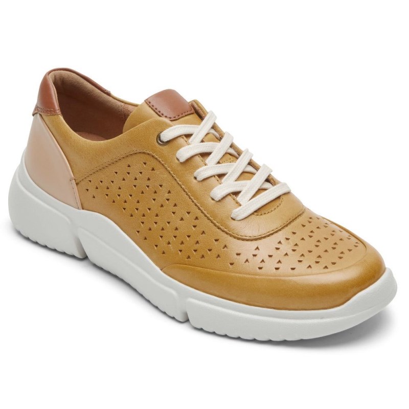 Women Rockport Juna Perforated Sneakers Yellow USA | NI8-54185