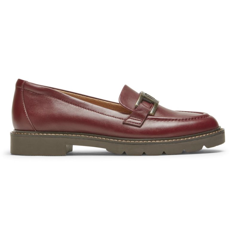 Women Rockport Kacey Chain Loafers Red USA | WQ2-15861