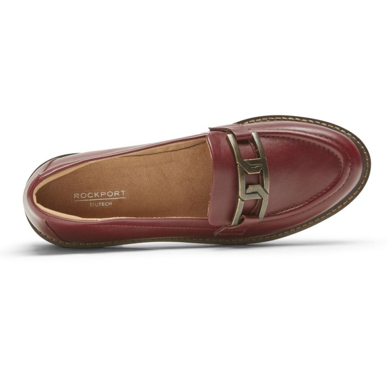 Women Rockport Kacey Chain Loafers Red USA | WQ2-15861