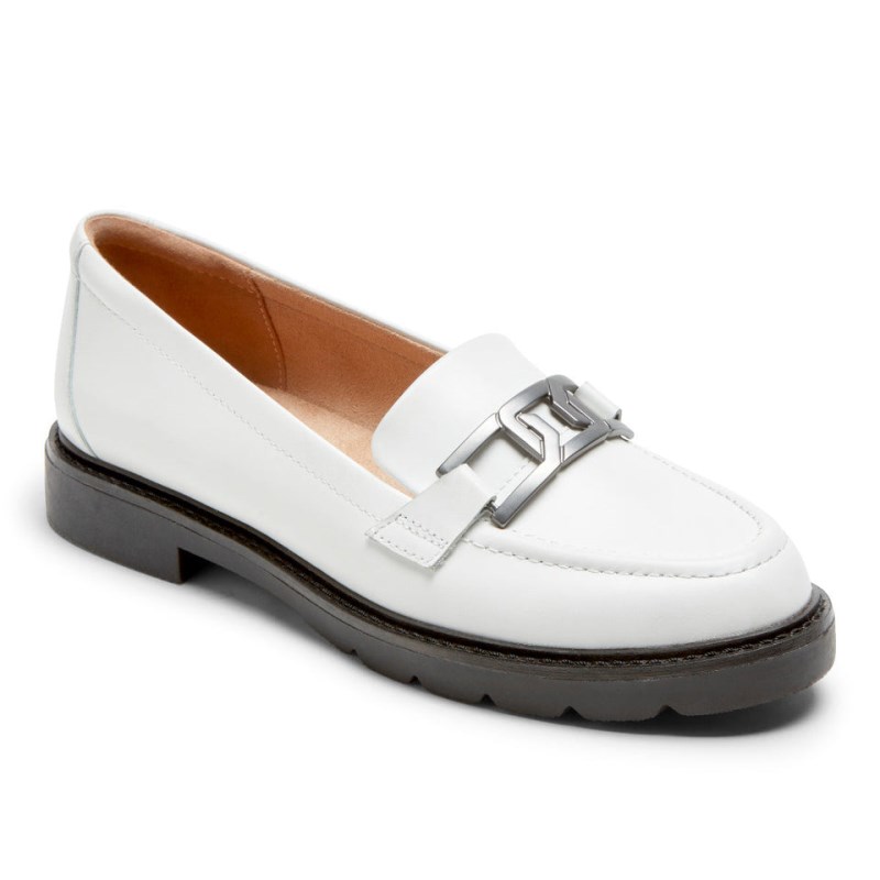 Women Rockport Kacey Chain Loafers White USA | TT7-92779