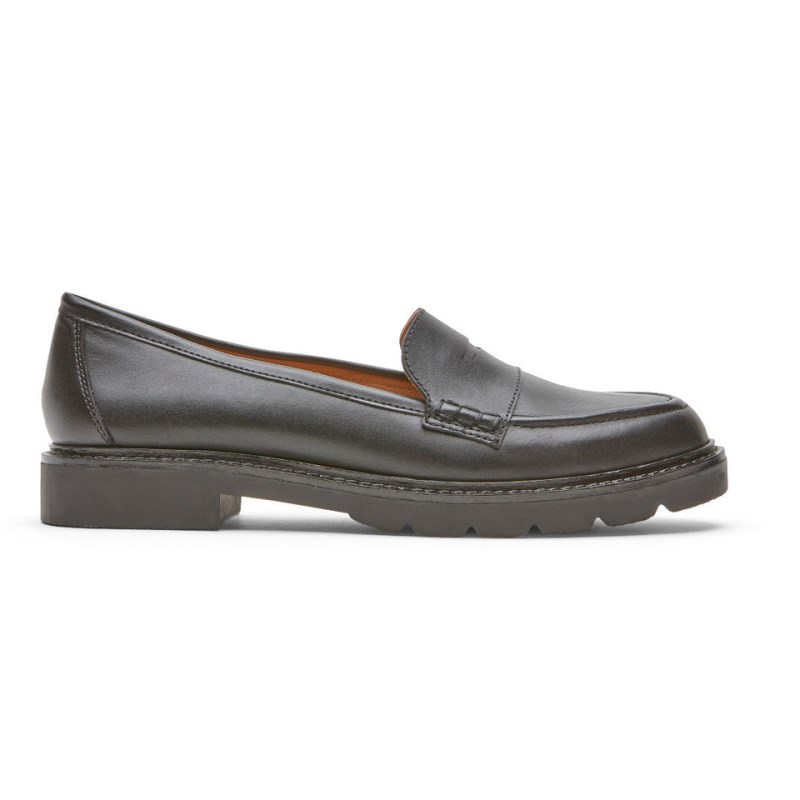 Women Rockport Kacey Penny Loafers Black USA | SM9-28052