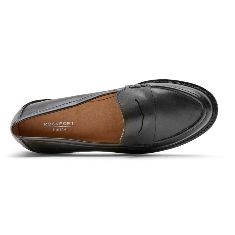 Women Rockport Kacey Penny Loafers Black USA | SM9-28052