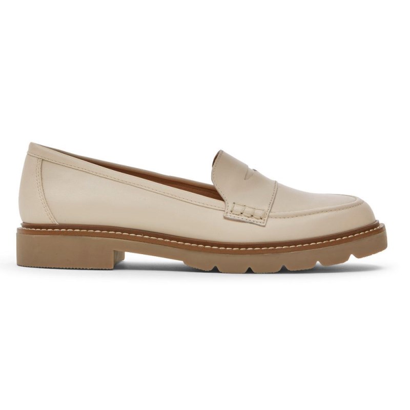 Women Rockport Kacey Penny Loafers Cream USA | OJ4-60156