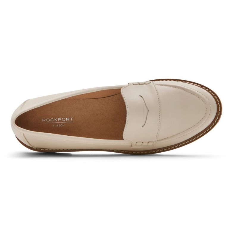 Women Rockport Kacey Penny Loafers Cream USA | OJ4-60156