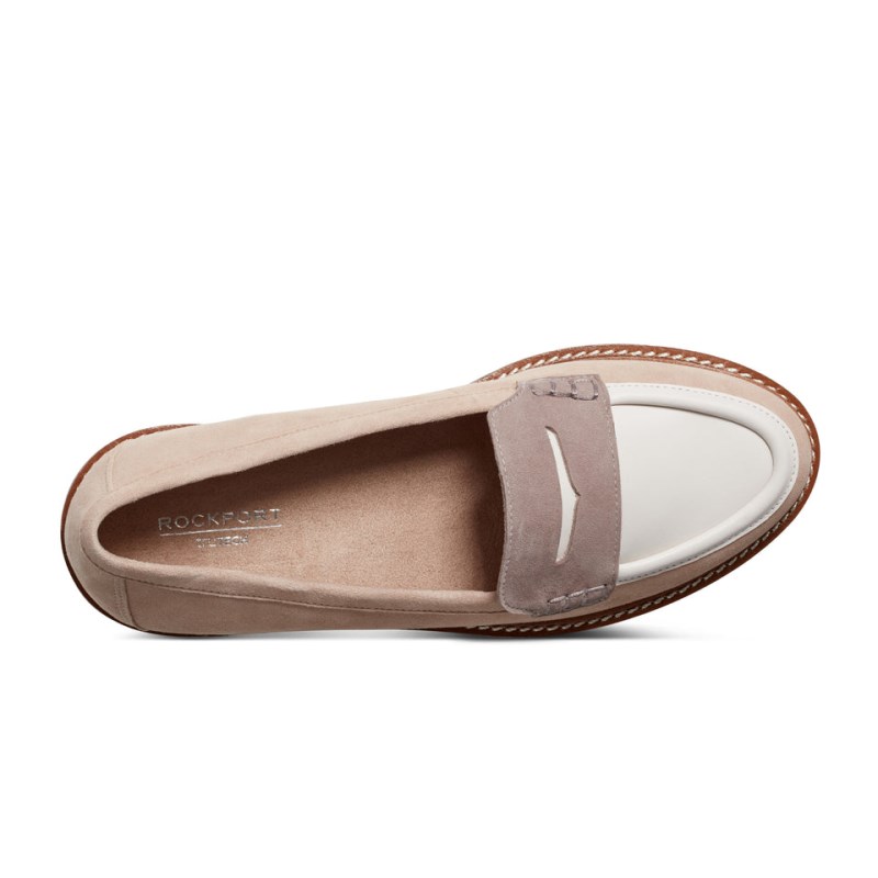 Women Rockport Kacey Penny Loafers Light Beige USA | HX6-16021