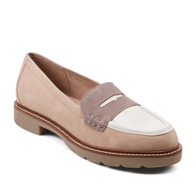 Women Rockport Kacey Penny Loafers Light Beige USA | HX6-16021