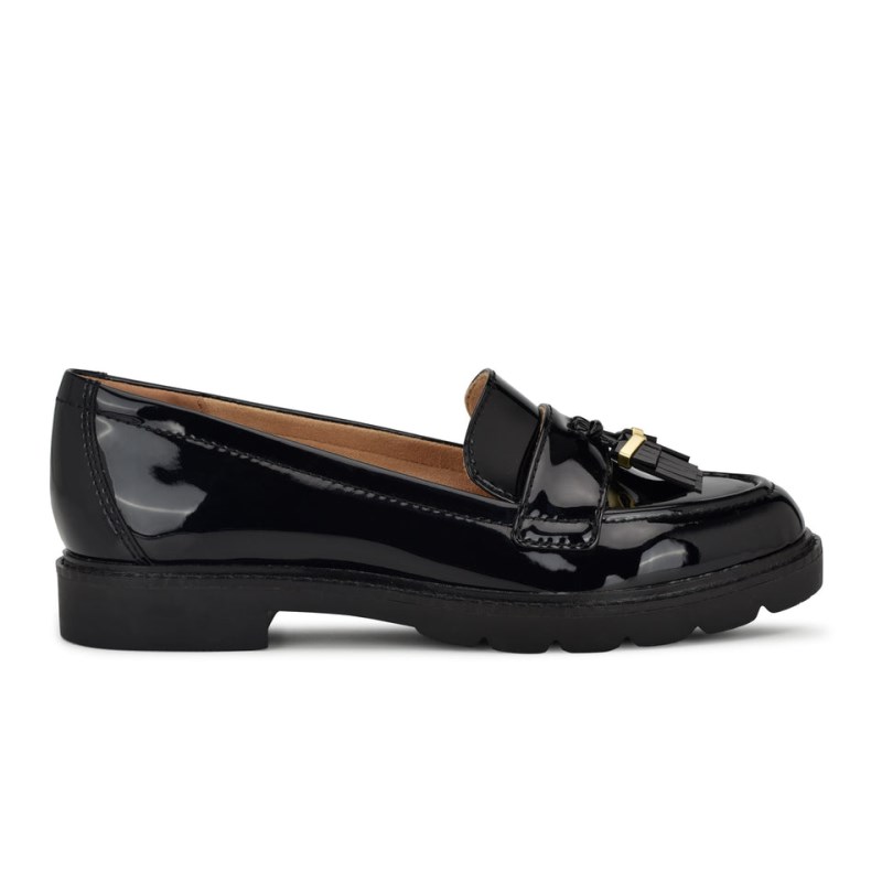 Women Rockport Kacey Tassel Loafers Black USA | ZX2-76747