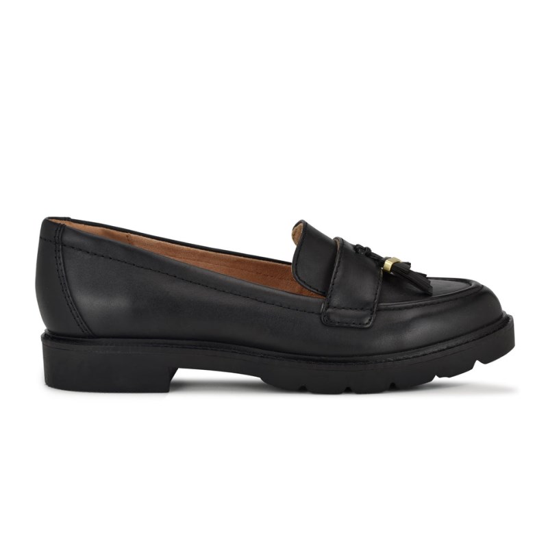 Women Rockport Kacey Tassel Loafers Black USA | YF7-82078