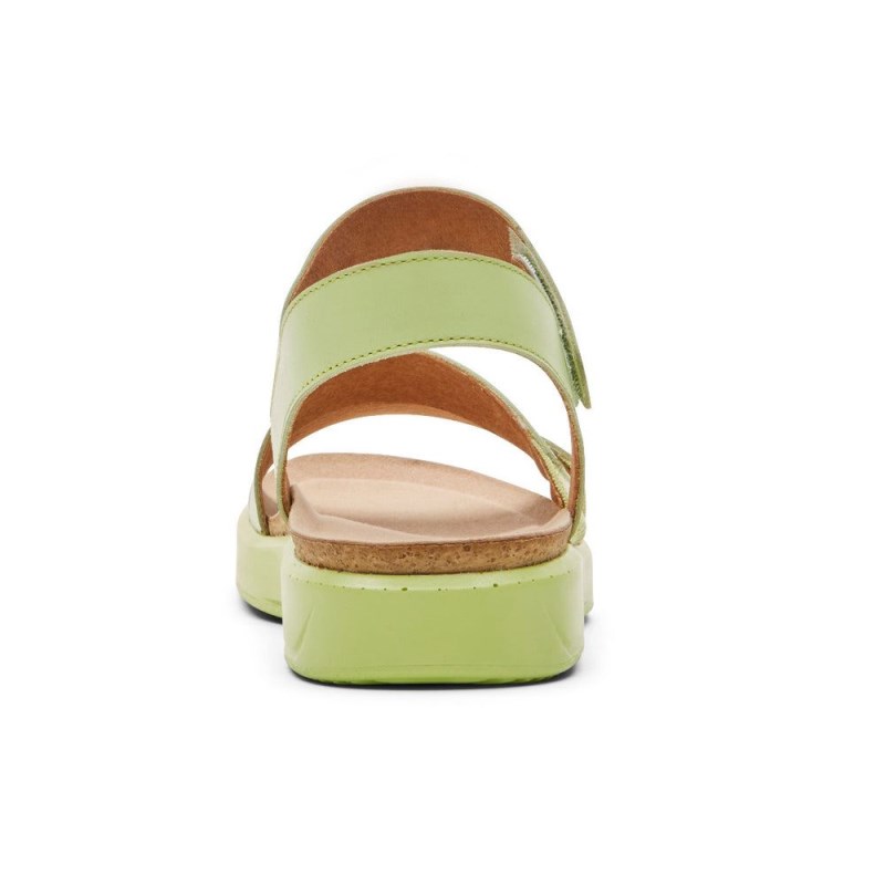 Women Rockport Kells Bay 3-Strap Sandals Green USA | LA3-68276