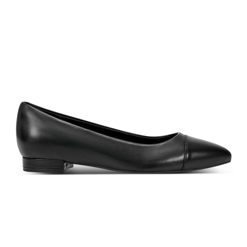 Women Rockport Kenzie Total Motion Pointy Toe Dress Ballet Flats Black USA | YW6-87688