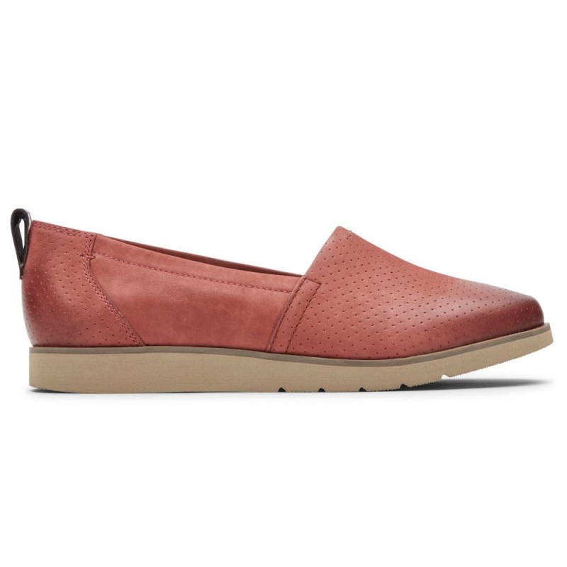 Women Rockport Laci Slip Ons Red USA | TX0-67626