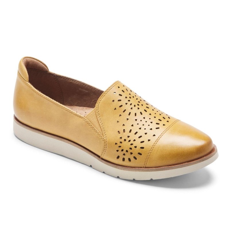 Women Rockport Laci Twin-Gore Slip Ons Yellow USA | MV8-11351