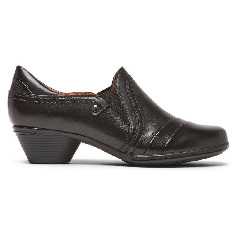 Women Rockport Laurel Slip-On Heels Black USA | RA6-55855