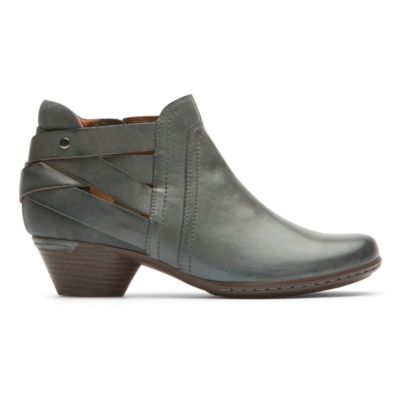 Women Rockport Laurel Strap Booties Grey USA | EL6-83288