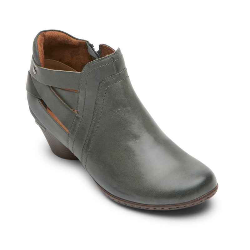 Women Rockport Laurel Strap Booties Grey USA | EL6-83288