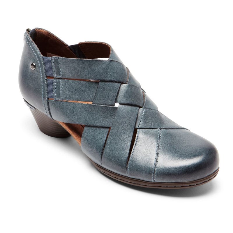 Women Rockport Laurel Woven Booties Grey USA | YV9-60116