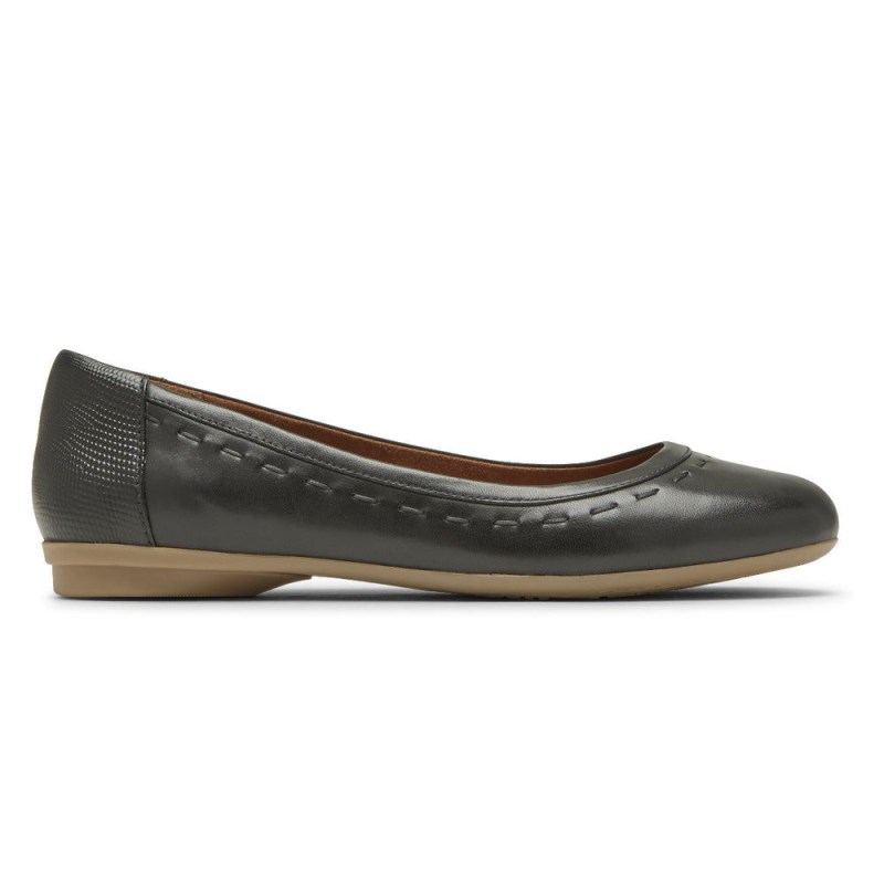 Women Rockport Maiika Ballet Flats Black USA | LW3-24342