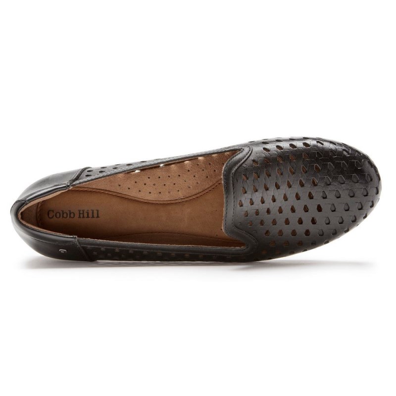 Women Rockport Maiika Woven Slip-On Loafers Black USA | BC7-99429