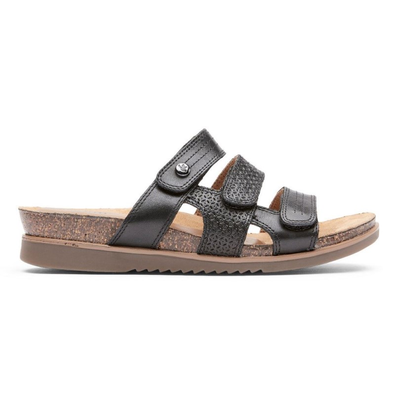 Women Rockport May Slides Black USA | FE4-38493