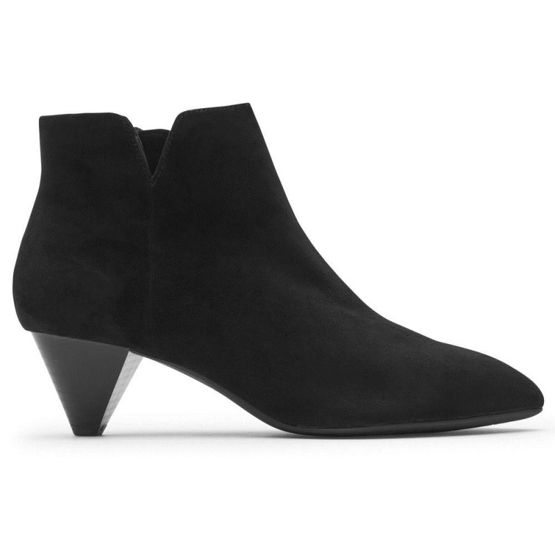 Women Rockport Milia Booties Black USA | GU8-83228