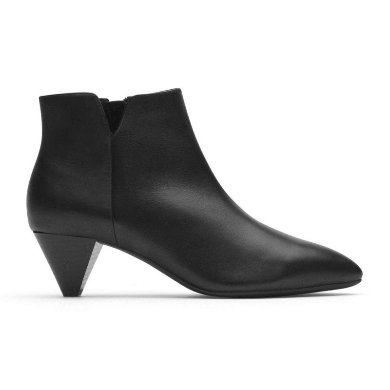 Women Rockport Milia Booties Black USA | LM7-18431