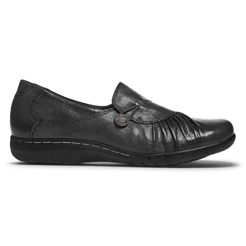 Women Rockport Paulette Slip Ons Black USA | JE1-02620