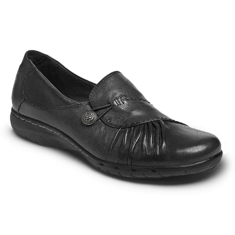 Women Rockport Paulette Slip Ons Black USA | JE1-02620