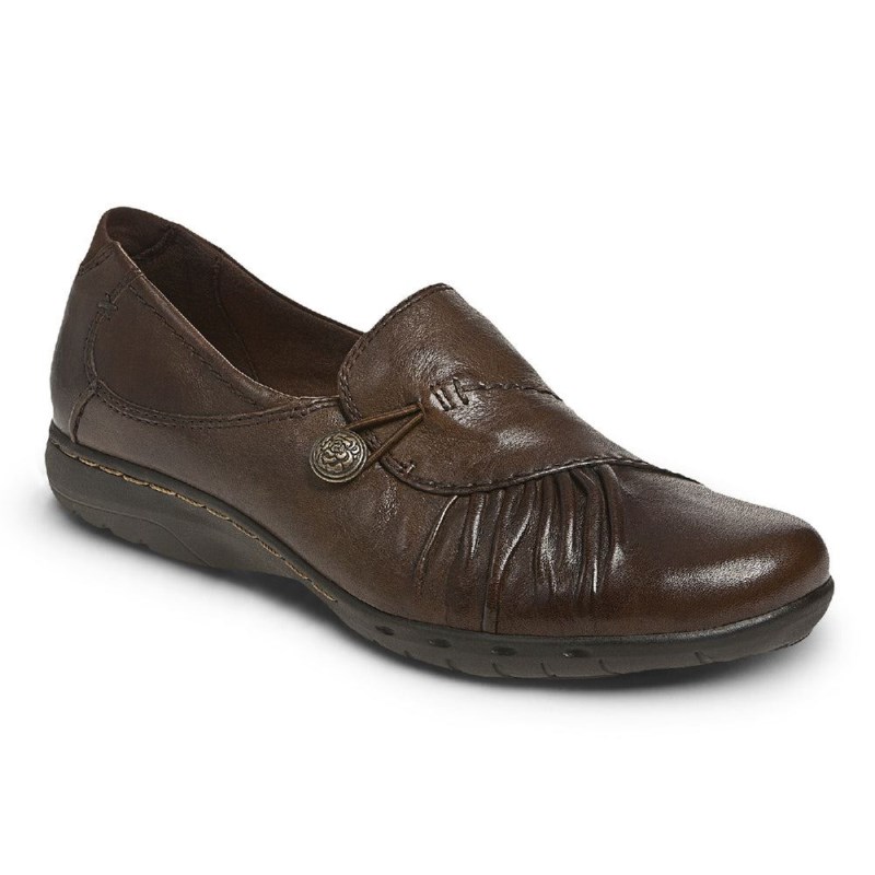 Women Rockport Paulette Slip Ons Dark Brown USA | OS8-42544