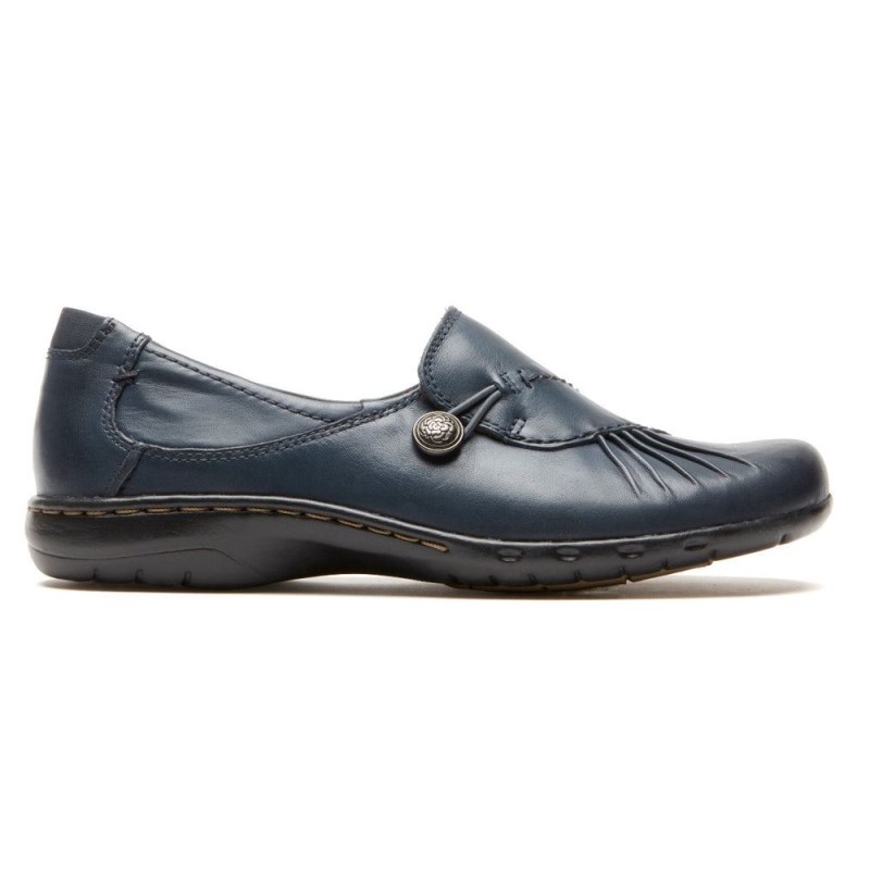 Women Rockport Paulette Slip Ons Navy USA | KS3-87268