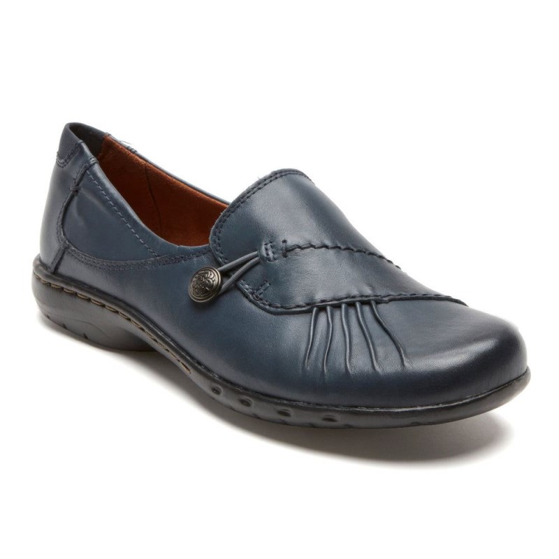 Women Rockport Paulette Slip Ons Navy USA | KS3-87268