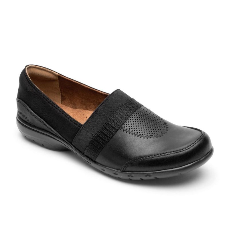 Women Rockport Penfield A-Line Slip Ons Black USA | KF9-10161