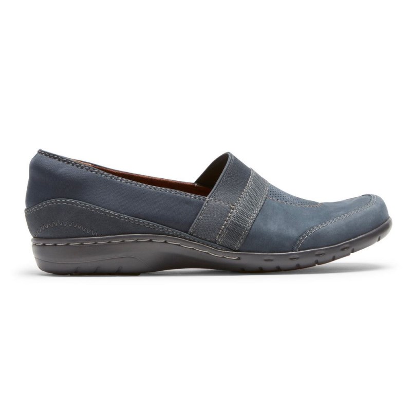 Women Rockport Penfield A-Line Slip Ons Blue USA | KF4-94999