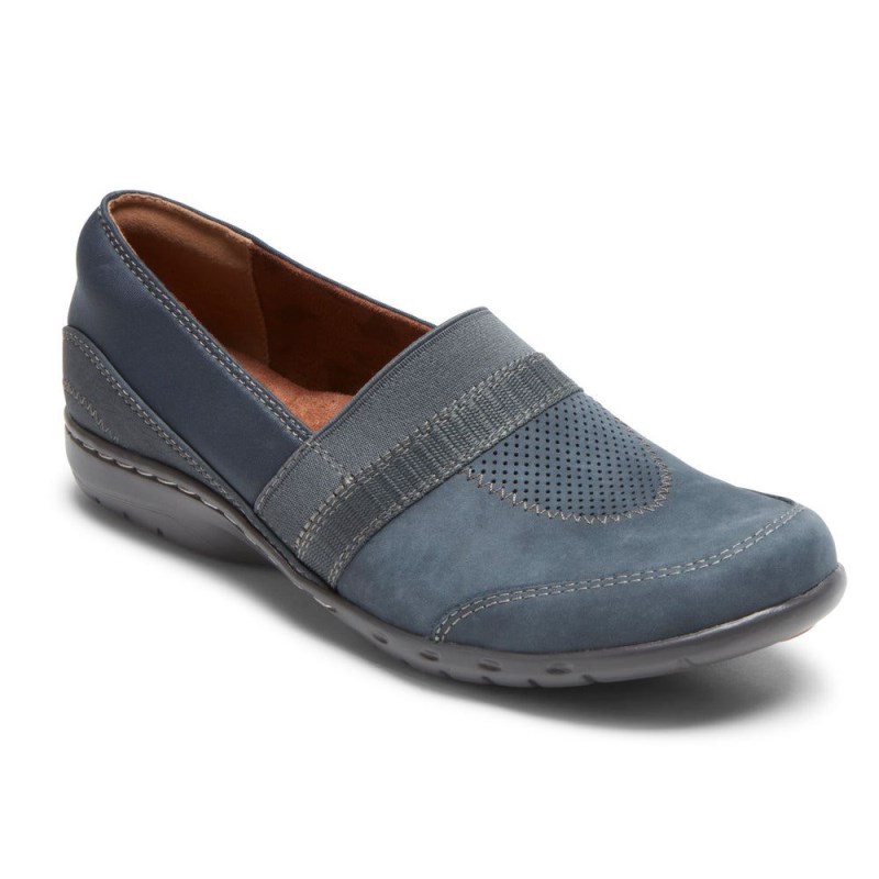 Women Rockport Penfield A-Line Slip Ons Blue USA | KF4-94999