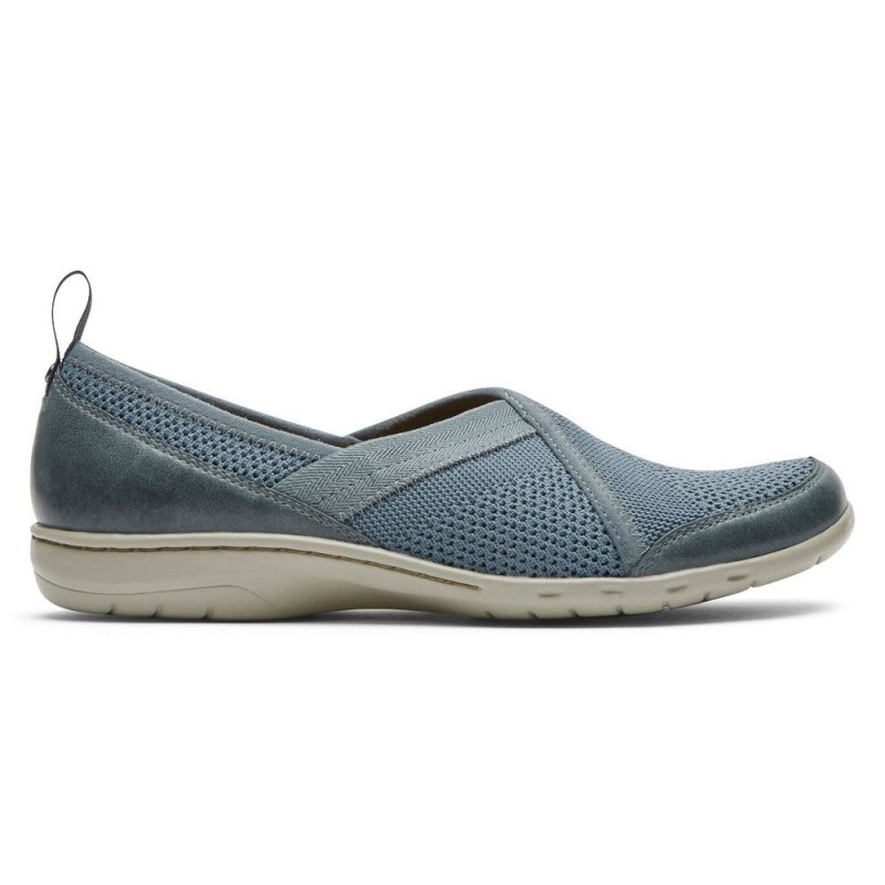 Women Rockport Penfield Mesh Slip Ons Blue USA | EE5-69126