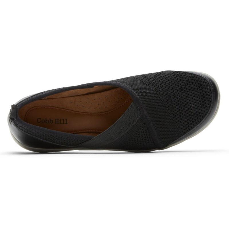 Women Rockport Penfield Mesh Slip Ons Black USA | RX9-44344