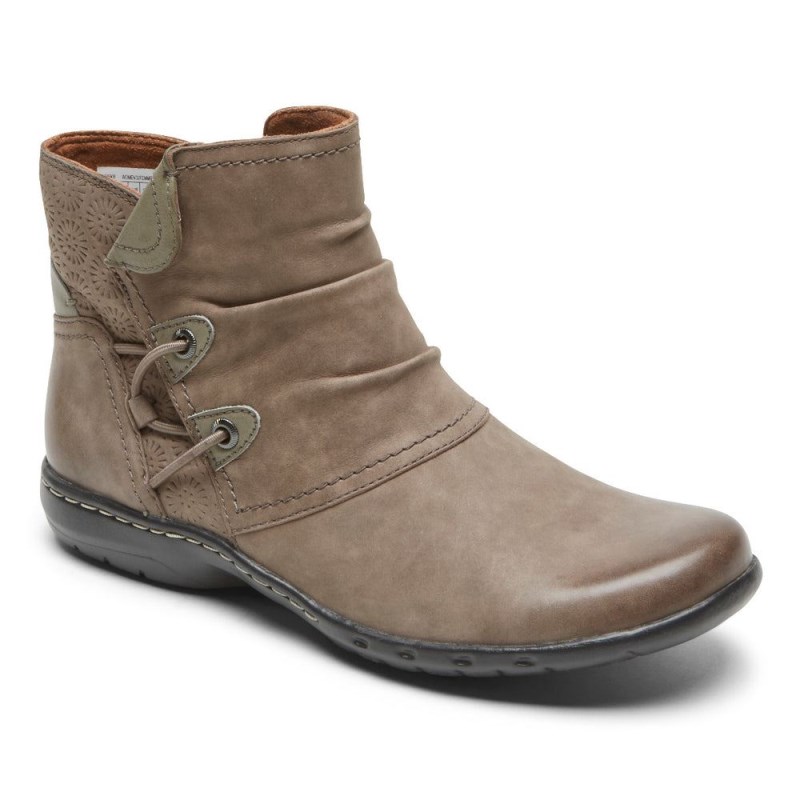 Women Rockport Penfield Ruched Winter Boots Grey USA | WB2-47134